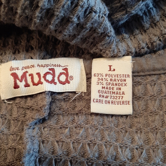 Mudd Waffle Cardigan, Clay Color Size large - Picture 2 of 12
